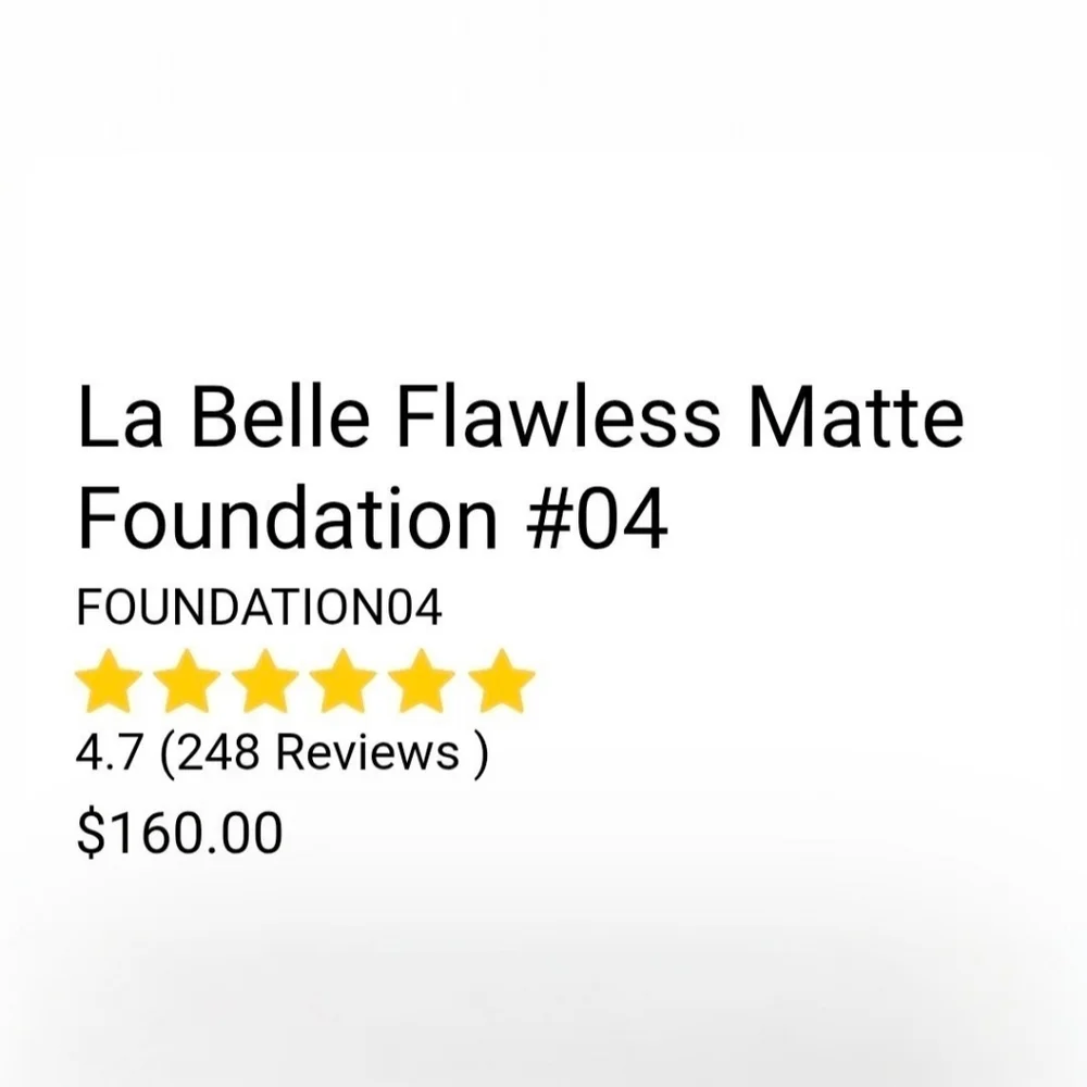 La Predire Prestige Paris La belle Flawless Matte Foundation Shade 1 MSRP 160.00